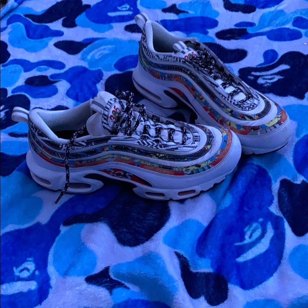 Air max 97’s orange white sneakers athletic Nike